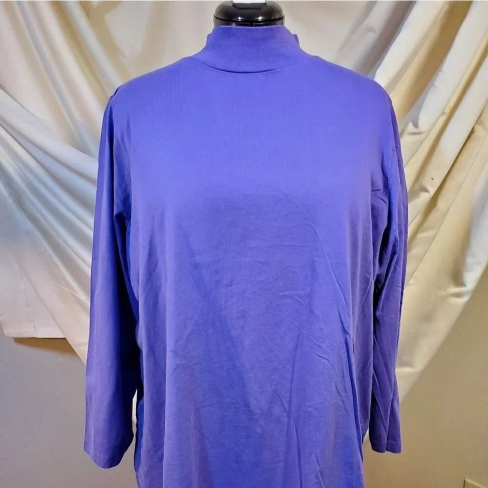 0094. Roaman's Mock Turtle Neck in a Bright Purple ~ XL 18/20 ~